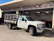 Outside Chevy's at Glenn's Auto Service